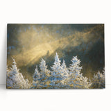 Black and white stretched canvas of Blue Ridge Mountains, ideal for kitchen wall art.