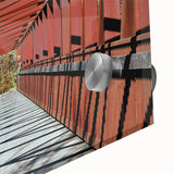 Large abstract wall art depicting Durham, North Carolina in mid-century modernist style.