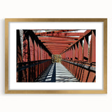 Extra large abstract art print of Durham, North Carolina, featuring textured strokes in gold and black on a framed canvas.