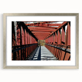 Textured abstract art print of Durham, North Carolina in muted gray and blue tones on a silver-framed mat.