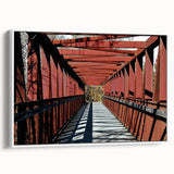 Vintage poster art of Durham, North Carolina on extra large framed canvas.