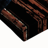 Large art of Durham, North Carolina landscape in black and white on stretched canvas, ideal for bedroom wall decor.