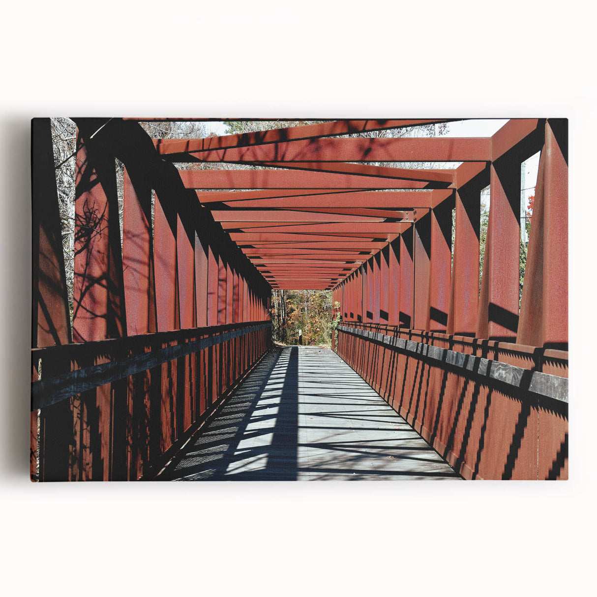 Black and white stretched canvas of Durham, North Carolina skyline, suitable for kitchen wall art.