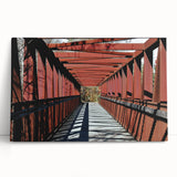 Black and white photograph of Durham, North Carolina skyline on stretched canvas.