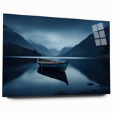Large abstract wall art of Adirondacks scenery in muted earth tones on acrylic glass.