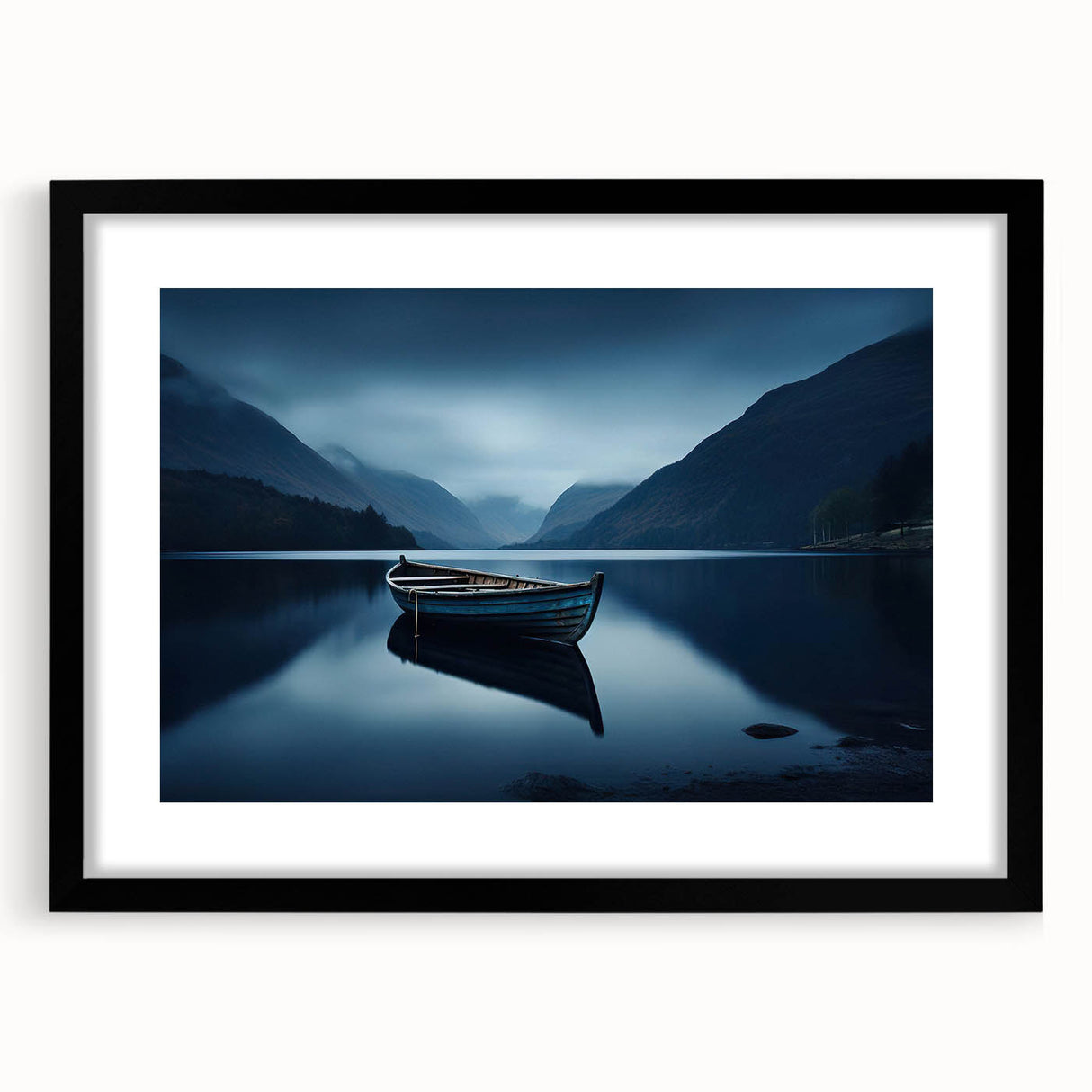 Abstract art print of Adirondacks with vibrant, colorful textures on a large framed canvas, ideal for living room decor.