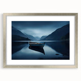 Textured abstract art print of Adirondacks scenery in muted earth tones, framed in silver, ideal for bedroom art.