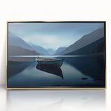 Framed acrylic print of Adirondack scenery in gold tones, ideal for nursery wall art.