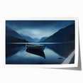 Extra large rolled print featuring a serene Adirondacks scenery in muted green and blue tones.