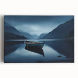 Black and white photograph of Adirondack landscape on stretched canvas, suitable as large kitchen wall art.
