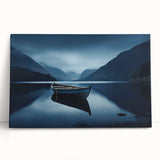 Large black and white photo of Adirondack scenery on stretched canvas, ideal for kitchen wall art or bedroom ambiance.