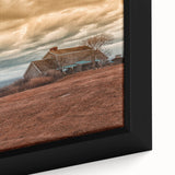 Black wall art depicting the Long Island, NY scenery in vibrant colors on a textured, framed canvas.