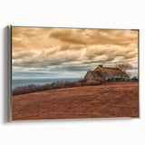 Framed canvas landscape art painting depicting a colorful Long Island scenery.