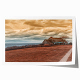 Extra large rolled print of Long Island scenery with vibrant floral elements, ideal for art wall dining room.