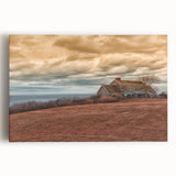 Monochrome image of Long Island scenery on stretched canvas, ideal for kitchen wall art.