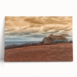 Black and white photograph of Long Island scenery on stretched canvas, ideal for kitchen wall art.