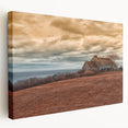 Large canvas art of Long Island scenery in muted green and blue tones, ideal for kitchen wall art.