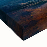 Black and white landscape art painting of Niagara Falls on stretched canvas, suitable for bedroom decor.