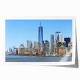 Extra large rolled print of New York City skyline featuring the Trade Center, in muted gray tones.