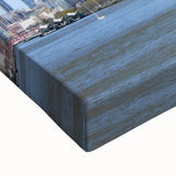 Black and white landscape art painting of NYC Trade Center on large stretched canvas, ideal for bedroom wall decor.