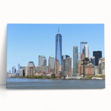 Black and white large art canvas of NYC Trade Center, ideal for kitchen wall art or bedroom ambiance.