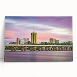 Black and white photo of Oklahoma scenery on large stretched canvas, ideal for kitchen wall art or bedroom decor.