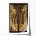 Rolled print of Pittsburgh skyline in muted evening colors, suitable as art wall for dining room.