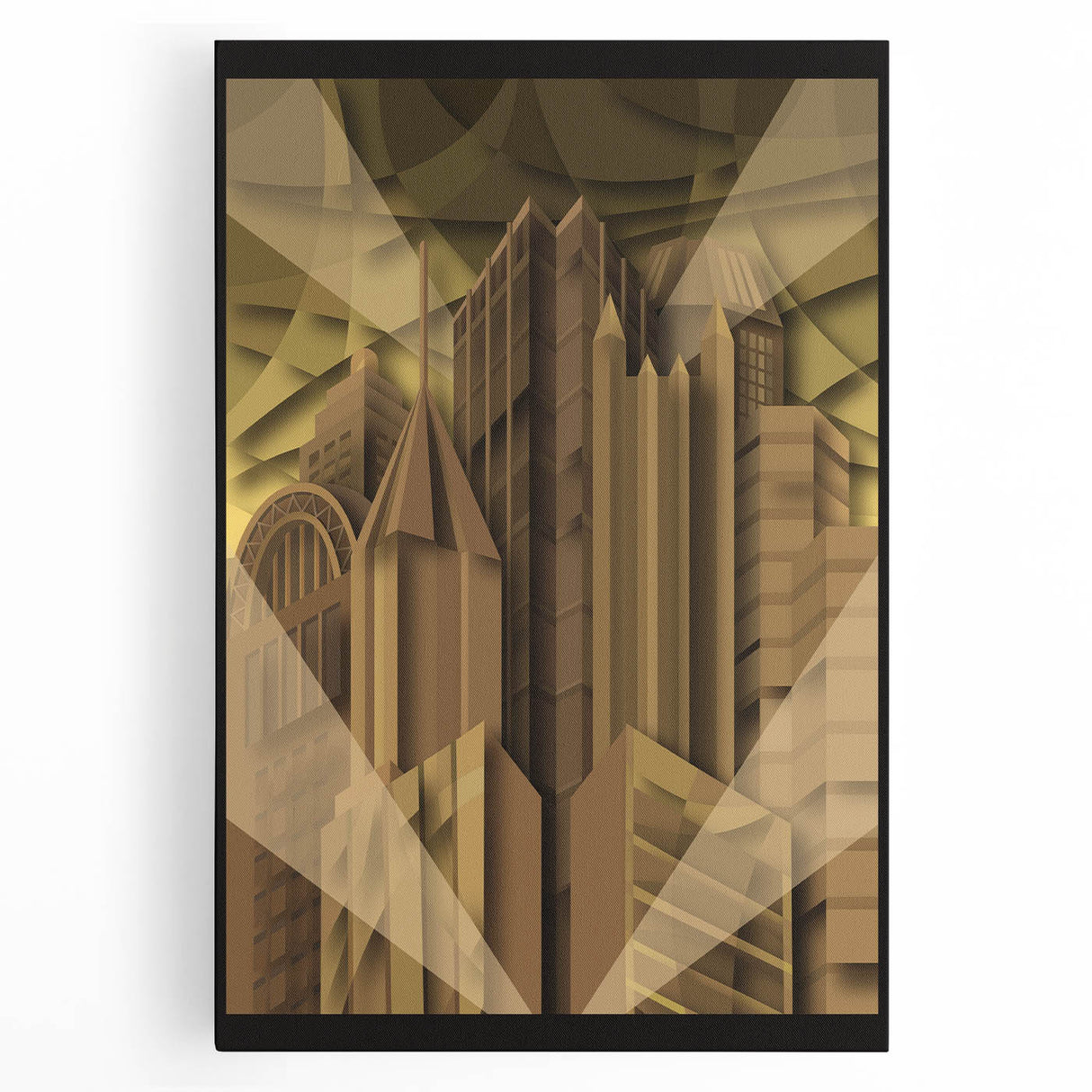 Black and white photograph of Pittsburgh skyline on large stretched canvas, suitable as kitchen wall art.