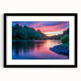 Extra large framed abstract art print featuring a colorful, textured depiction of a Pennsylvania landscape.