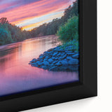 Textured black wall art featuring a colorful Pennsylvania scenery on extra large framed canvas, ideal for living room decor.