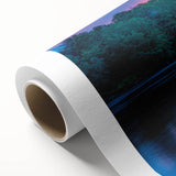 Art Deco-style poster of Pennsylvania scenery, featuring muted earth tones on rolled canvas, ideal for nursery wall art.