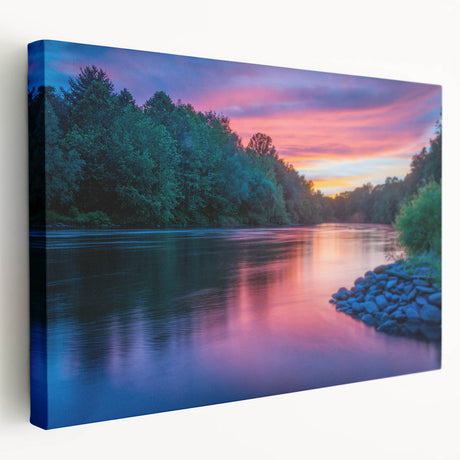 Large canvas art of a Pennsylvania landscape in muted green and brown hues, suitable for kitchen wall decor.