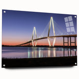 Acrylic print of Charleston, South Carolina scenery in muted earth tones, suitable for dining room decor.