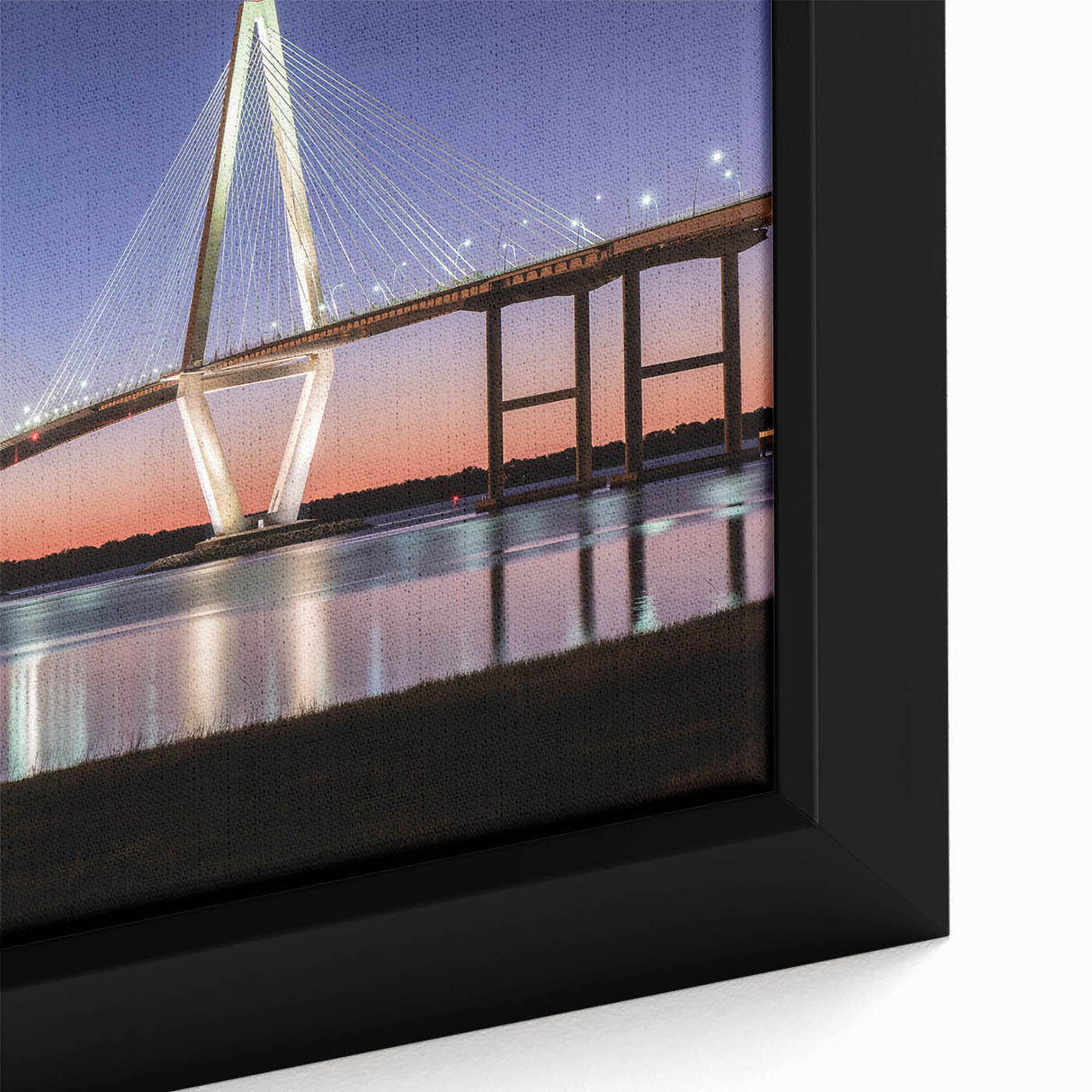 Textured black wall art of Charleston scenery on extra large framed canvas, featuring colorful, vibrant hues.