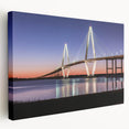 Charleston, South Carolina cityscape on large stretched canvas with muted earth tones, ideal for kitchen wall art.