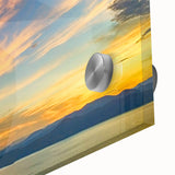 Large abstract wall art depicting South Carolina scenery in mid-century modernist style on acrylic glass.