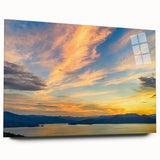 Large abstract wall art of South Carolina scenery, featuring muted earth tones on acrylic glass.