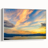 Vintage poster art of South Carolina scenery in colorful hues on extra large framed canvas, ideal for living room decor.