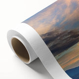 Art Deco poster of South Carolina scenery on rolled canvas, featuring pastel color tones, ideal for nursery wall art.