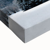 Black and white landscape art painting of Vermont scenery on large stretched canvas, suitable for bedroom wall decor.