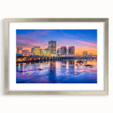 Textured abstract art print of Virginia scenery in muted earth tones, framed in silver, ideal for bedroom art.