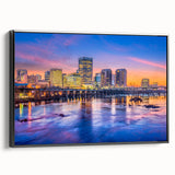 Black and white framed canvas of a vintage Virginia landscape, ideal for bedroom wall art.