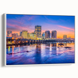 Vintage poster art of Virginia scenery on extra large framed canvas, featuring vibrant colors against a black background.