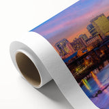 Art Deco poster of Virginia scenery on rolled canvas, featuring muted pastel colors, ideal for nursery wall art.