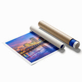 Extra large rolled print of Virginia scenery featuring soft pastel floral designs.