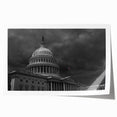 Washington DC Capitol building depicted in muted pastel colors on an extra large rolled canvas.