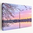 Washington DC monument scene in muted gray tones on stretched canvas, suitable for kitchen wall art.