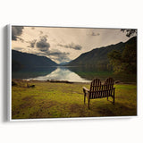 Vintage poster art of Olympic National Park with colorful palette on extra large framed canvas, suited for living room decor.