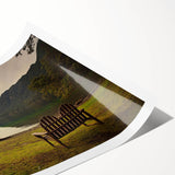 Extra large rolled print of line art flowers in muted earth tones, ideal for large living room wall art.