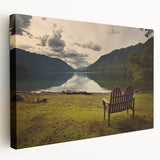 Olympic National Park landscape on large stretched canvas, featuring lush green tones, ideal for kitchen wall art.